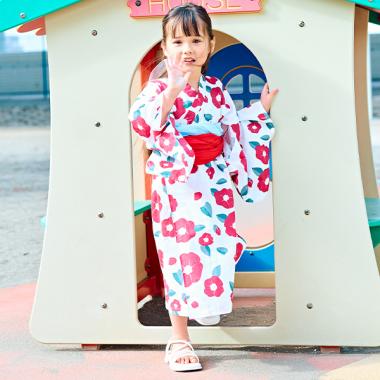 柄アソートすぽっと着やすいワンピース浴衣(帯2枚セット)