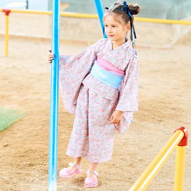 柄アソート・簡単着付け♪セパレート浴衣(帯2枚セット)