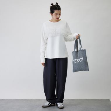 美脚バルーンタックパンツ