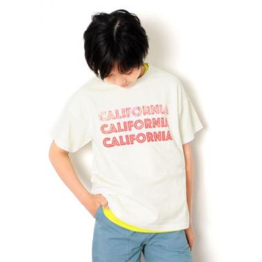 天竺・ドロップショルダーピグメント加工半袖Tシャツ