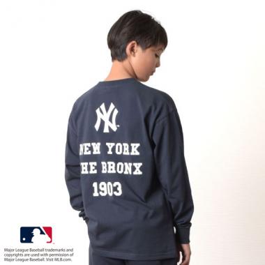 【MLB】ロゴプリント長袖Tシャツ