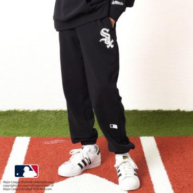 【MLB】裏毛チーム刺しゅうワッペン付きスウェットパンツ