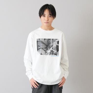 フォトフロントプリント長袖Tシャツ
