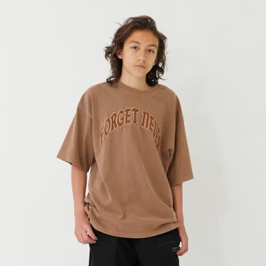 【FORGETNEVER】ヘビーウェイトピグメント加工アップリケTシャツ