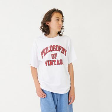 【プチプラ】フロントカレッジロゴ半袖Tシャツ
