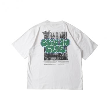 フォトグラフィティロゴ発泡プリントビッグ半袖Tシャツ
