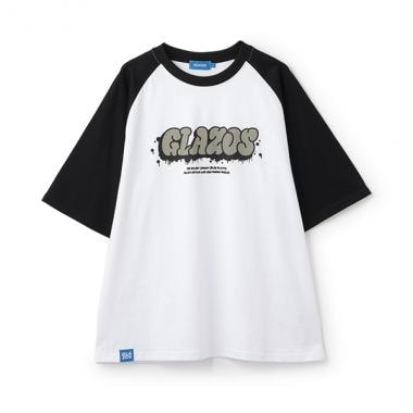 グラフィティプリントラグランスリーブビッグ半袖Tシャツ