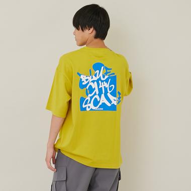 パズルプリントビッグ半袖Tシャツ