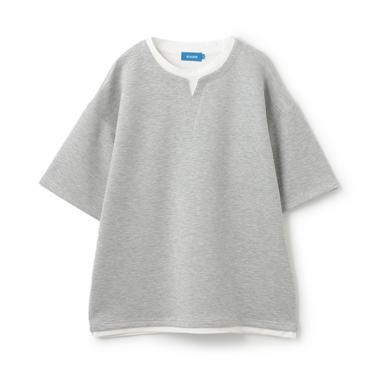 【接触冷感】エアリークッション・キーネック半袖Tシャツ