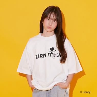 【GLSW.】【DISNEY】ミッキーマウス/フロントプリント半袖Tシャツ
