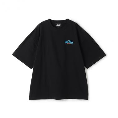 【接触冷感】ハイクールコットン・配色ロゴプリント半袖Tシャツ