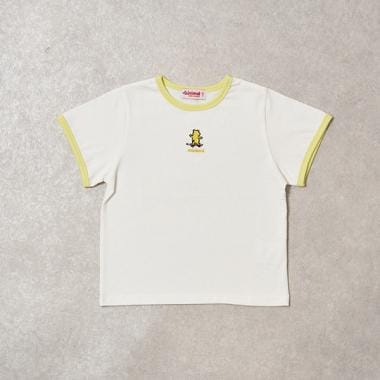 【撥水】ワンポイント刺繍リンガーミニTシャツ