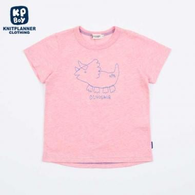 【日本製】デザートコットンの恐竜Tシャツ(100～110)