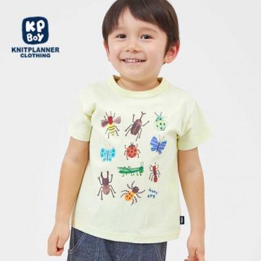 カラフル昆虫モチーフの半袖Tシャツ(100～130)