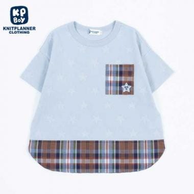 【日本製】星柄かのこ半袖Tシャツ(140～150)
