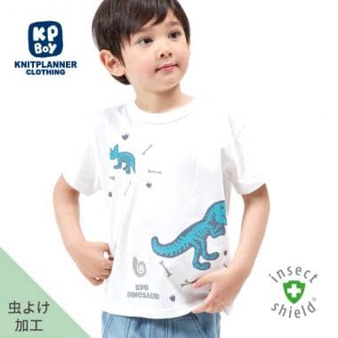 KPBOY(ケーピーボーイ)CAYA 虫除け恐竜モチーフ半袖Tシャツ100～130