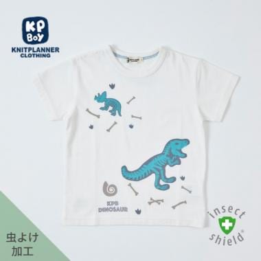 KPBOY(ケーピーボーイ)CAYA 虫除け恐竜モチーフ半袖Tシャツ140