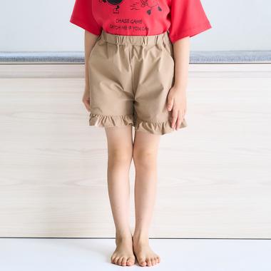 【水陸】裾フリルショートパンツ