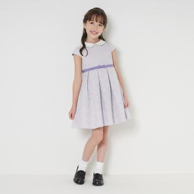 【Kids】フラワージャガードドレス
