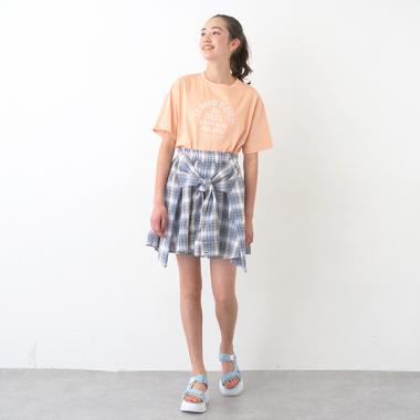 シャツ巻きチェックキュロット