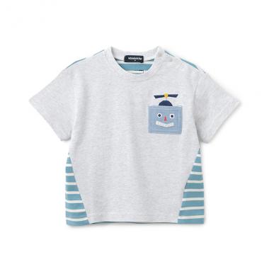 ロボットポケットボーダー切替半袖Tシャツ