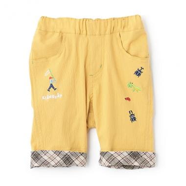 【人気商品再入荷】【直営店で取り扱い無し】虫刺しゅう裾折り返し6分丈パンツ