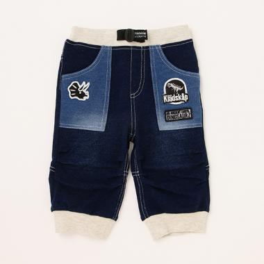 【人気商品再入荷】【直営店で取り扱い無し】恐竜ワッペン6分丈裾リブパンツ