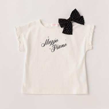 ドットリボン　ワンショルTシャツ