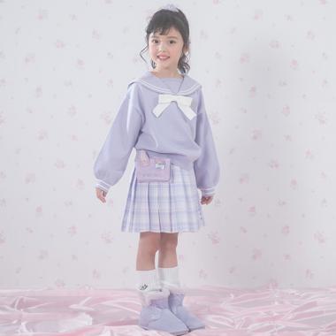 移動ポケットつき　チェックプリーツスカパン