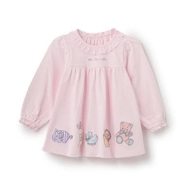【人気商品再入荷】【直営店で取り扱い無し】動物アップリケ　長袖チュニック