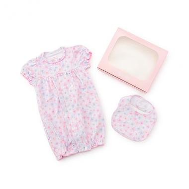 【BOXつき】花柄半袖2wayオール＆スタイセット