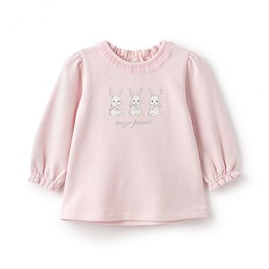 メゾピアノ メリーゴーランド トレーナー ホワイト 刺繍 リボン 130 ゆるく 