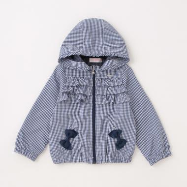 【販路限定商品】ギンガムフリルウインブレ