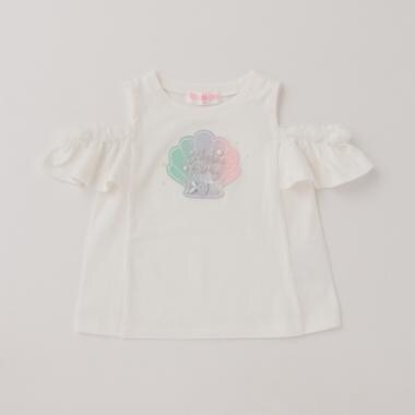 【リピート】【直営店で取り扱い無し】2way肩開きシェル　半袖Ｔシャツ