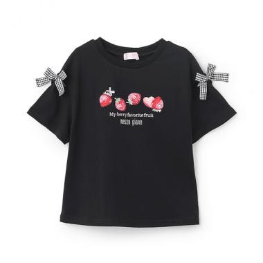 【人気商品再入荷】【直営店で取り扱い無し】イチゴアップリケ半袖Ｔシャツ