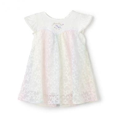 【人気商品再入荷】【直営店で取り扱い無し】レインボー星レース　レイヤードチュニック