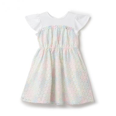 【人気商品再入荷】【直営店で取り扱い無し】レインボー星柄レースワンピース