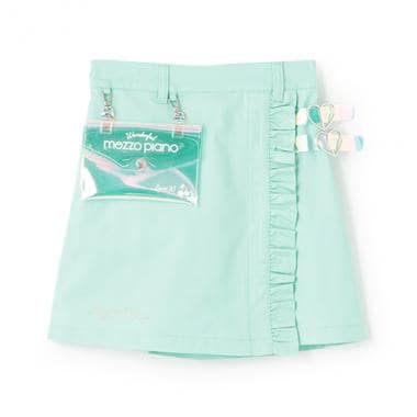 【人気商品再入荷】【直営店で取り扱い無し】クリアポーチつき　ラップ風スカート