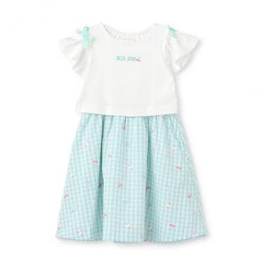 【人気商品再入荷】【直営店で取り扱い無し】ギンガムスウィーツドッキングワンピース