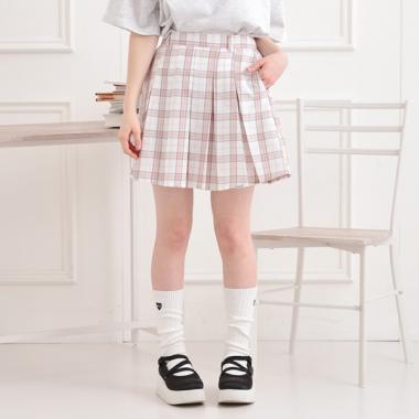 インパンプリーツチェックスカート
