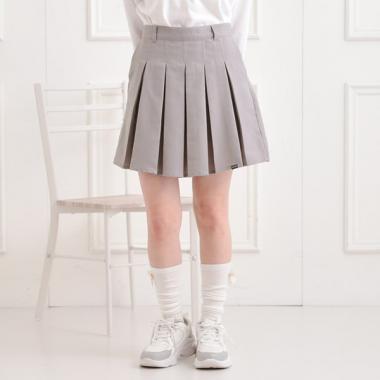 インパンプリーツ無地スカート