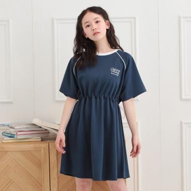 パイピングドロストTシャツワンピース