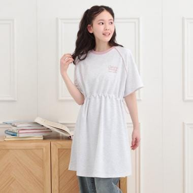 パイピングドロストTシャツワンピース