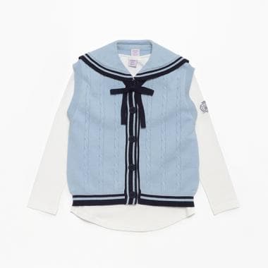 セーラーベスト+長袖Tシャツ