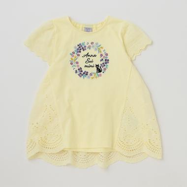 ★花猫刺しゅう半袖Tシャツ