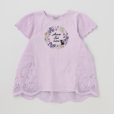 ★花猫刺しゅう半袖Tシャツ
