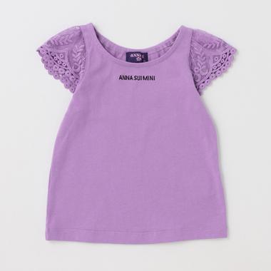★ 無地　袖レースTシャツ