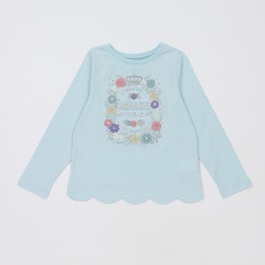 【人気商品再入荷】【直営店で取り扱い無し】ラメ刺しゅうスカラップ長袖Tシャツ