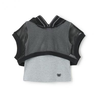 【人気商品再入荷】【直営店で取り扱い無し】短丈メッシュパーカー＋タンクトップ