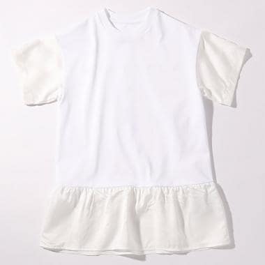 【MM6 Maison Margiela(エムエム6 メゾン マルジェラ)Kids&Junior】ブランドロゴ半袖ワンピース